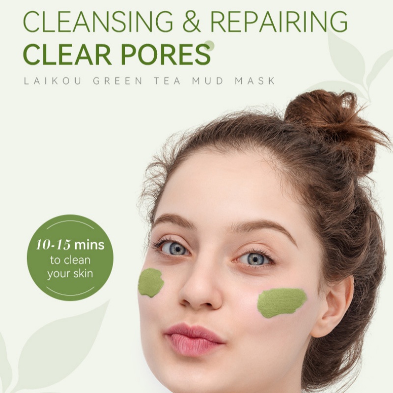 Green Tea Clay Mask 100g Skinc - Green Tea Cleansing Clay Mask ulasan dan harga