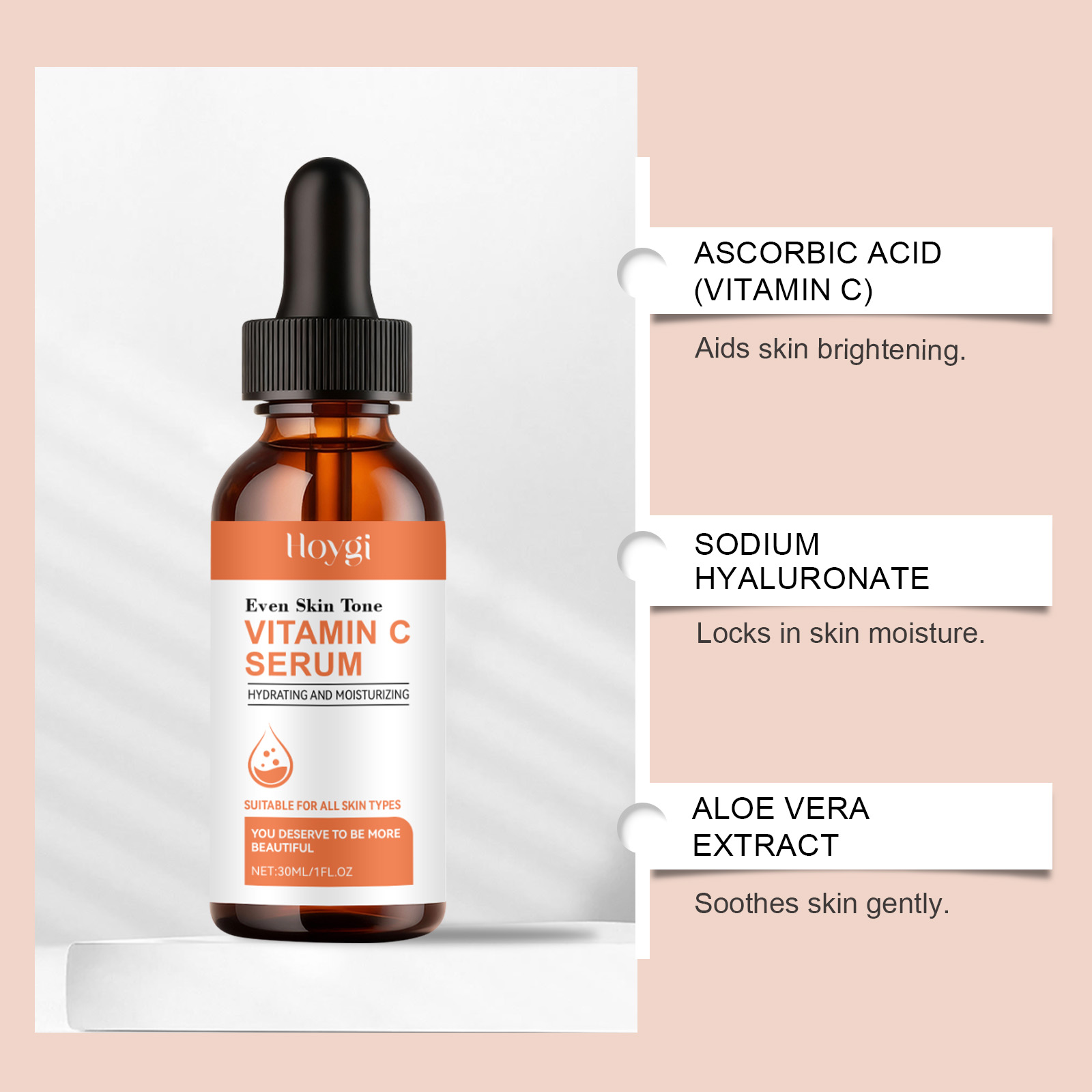 Vitamin C Serum for Face Hyalu - Hyaluronic Acid Facial Serum ulasan dan harga
