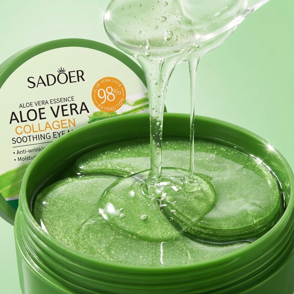 60pcs Aloe Vera Collagen Eye M - Collagen Under Eye Patches ulasan dan harga