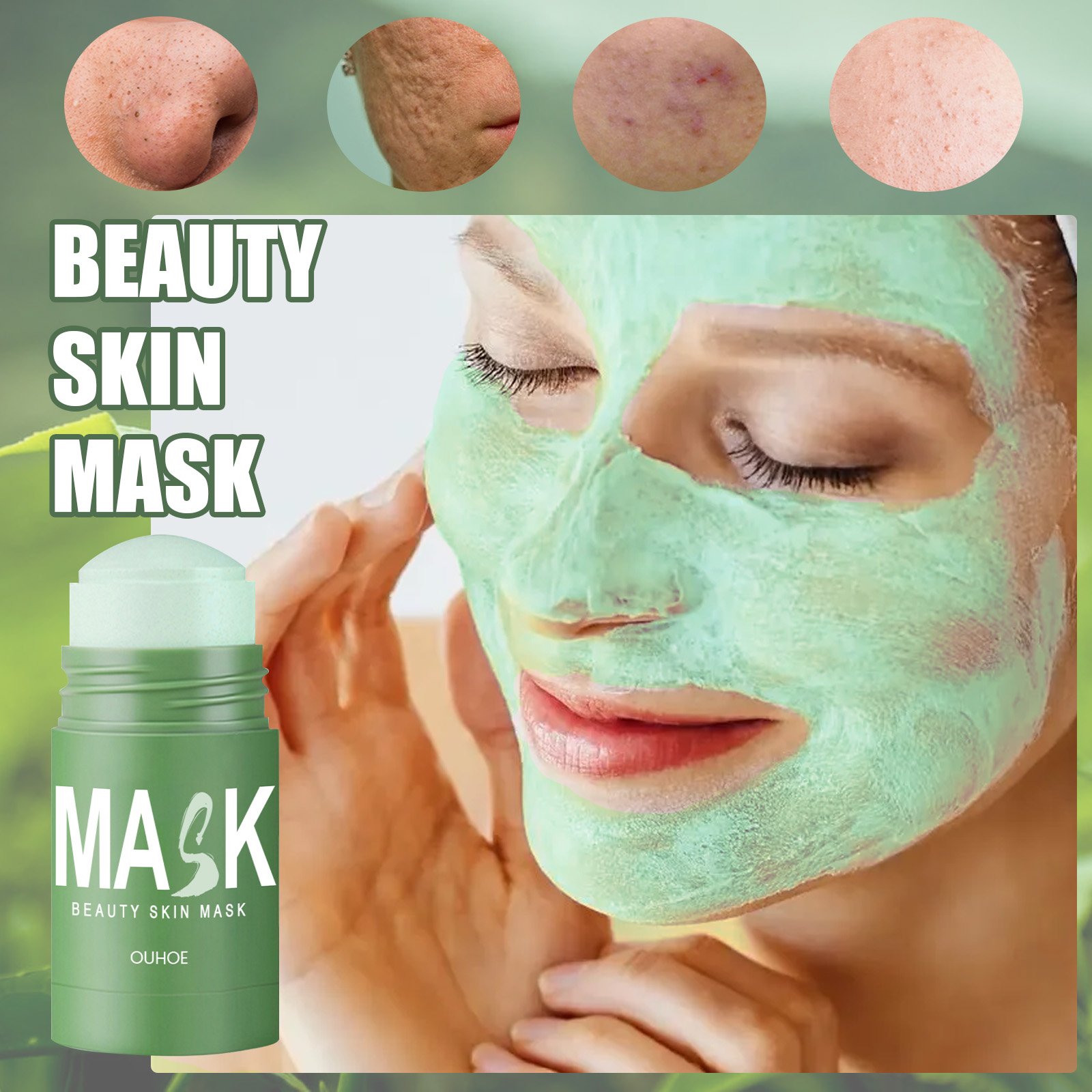 Green Tea Solid Mask Stick - D - Green Tea Cleansing Clay Mask ulasan dan harga