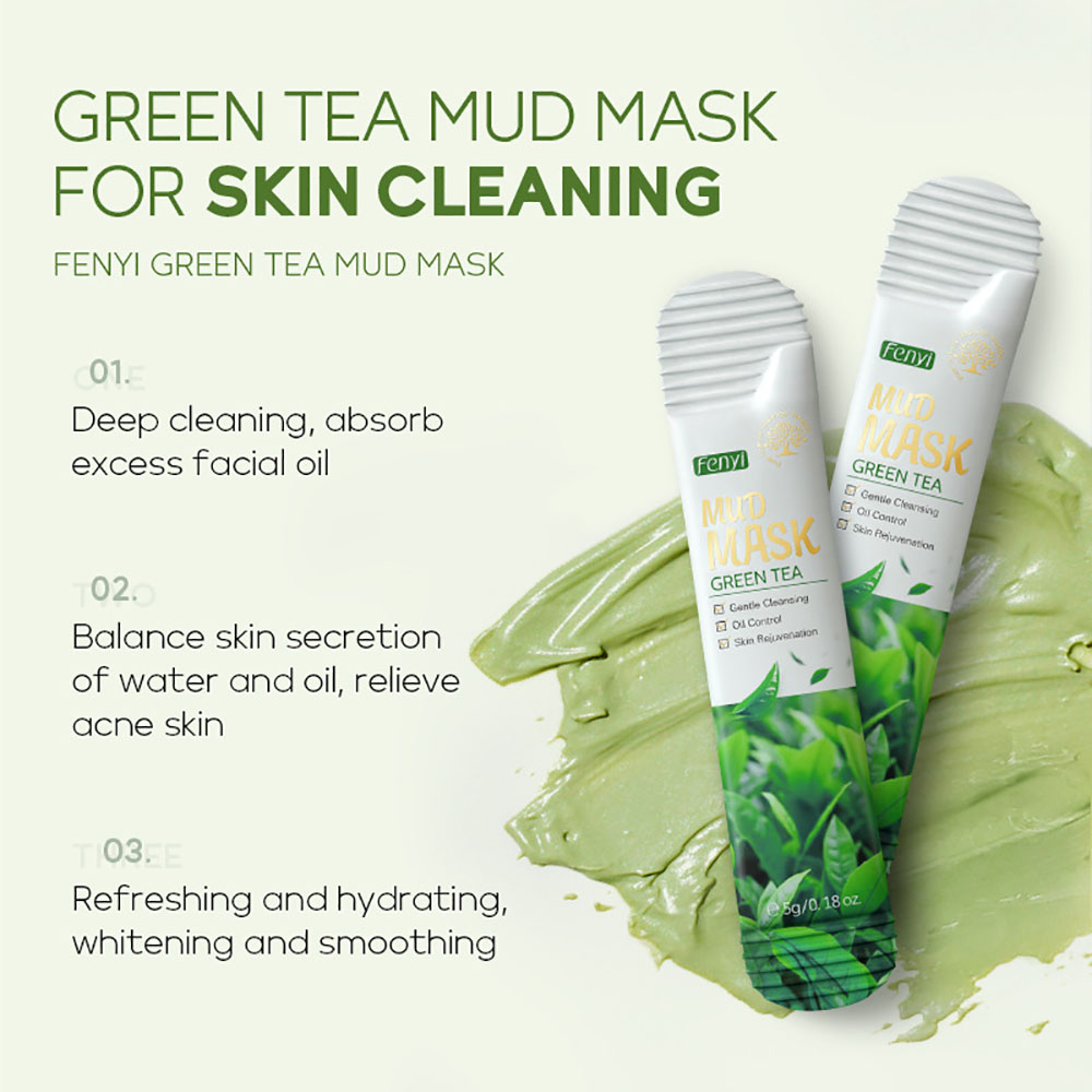 Fenyi Green Tea Clay Mask 5gx2 - Green Tea Cleansing Clay Mask ulasan dan harga